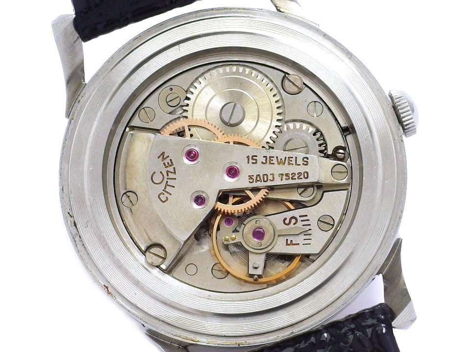 シチズン センターセコンド Cマーク くさび形インデックス 15石 手巻