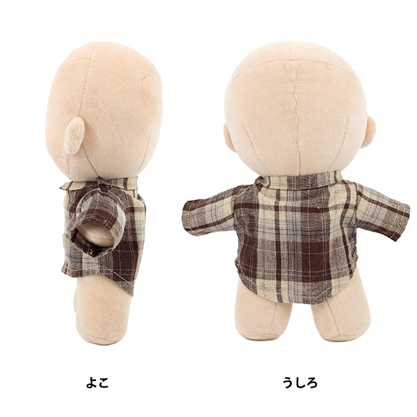 ぬいぐるみ衣装 『mpa チェックシャツ Lサイズ ブラウン MPA-105B-L