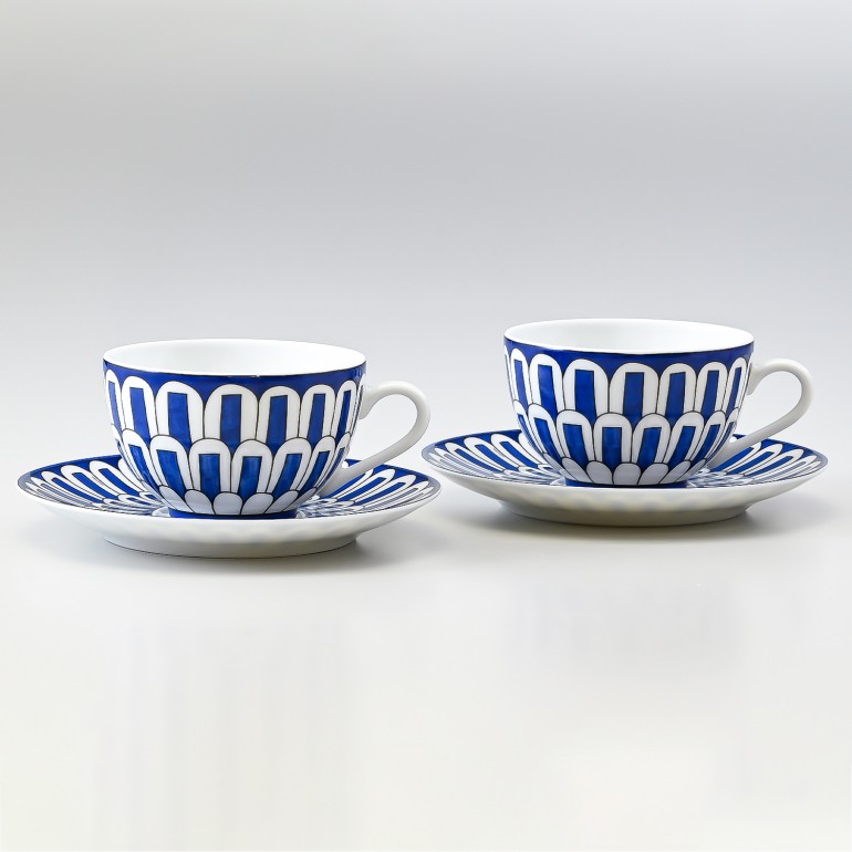 エルメス HERMES ブルーダイユール 30016P2 ティーカップ&ソーサー