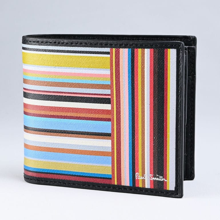 ポールスミス Paul Smith 二つ折り財布 ストライプ メンズ マルチ