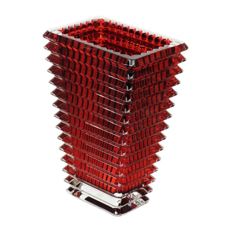 バカラ 名入れ対応 Baccarat アイ EYE スクエア ベース 花瓶 レッド S
