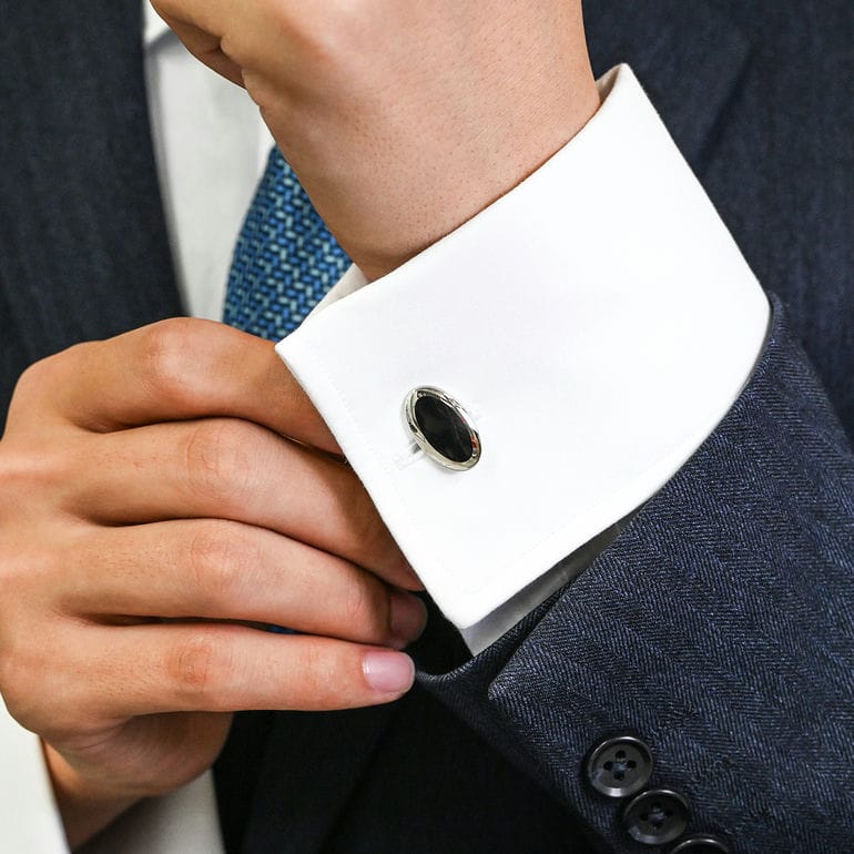 ☆MONTBLANC☆ カフリンクス オーバル ロゴ グリーン ゴールド