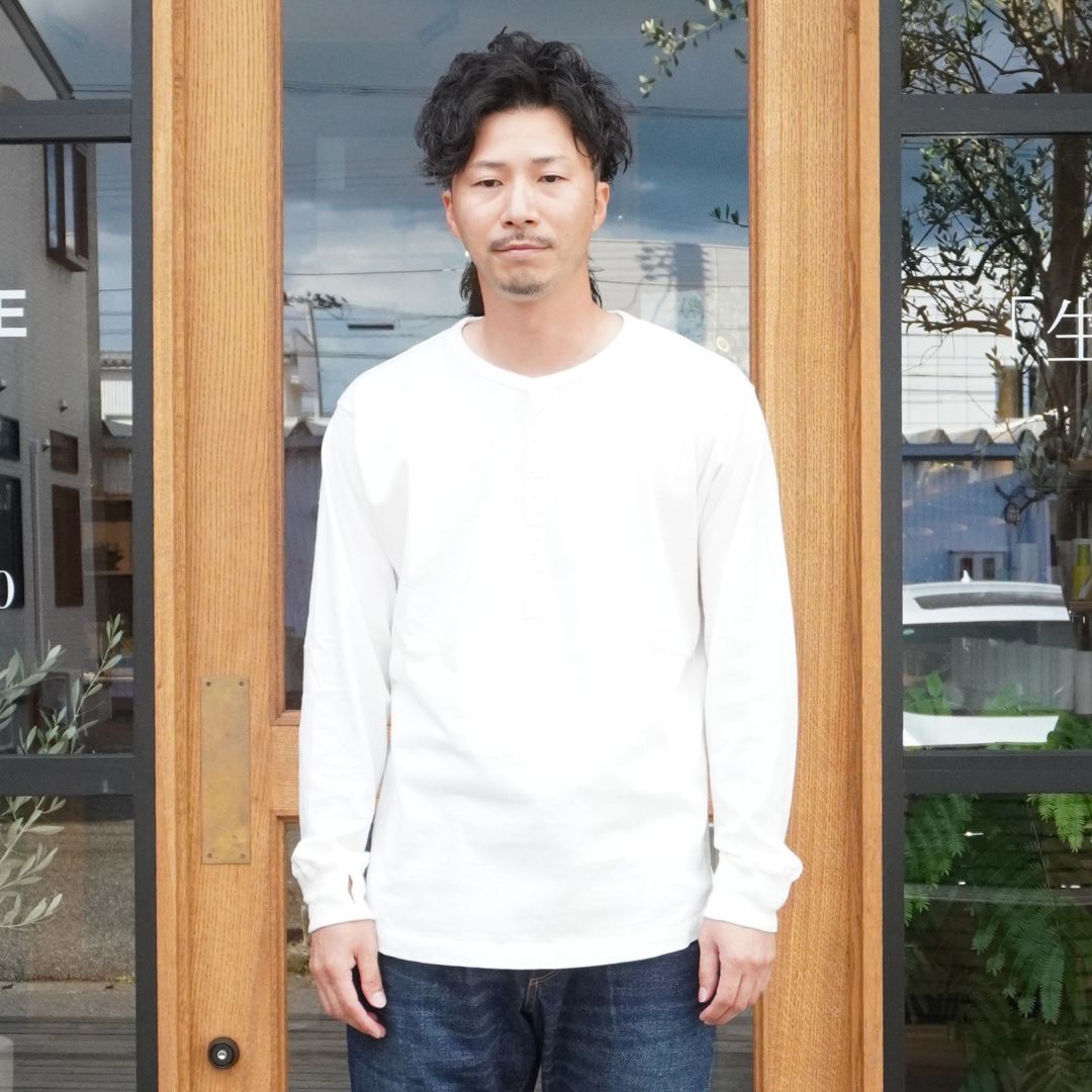 DWELLER L/S HENRY NECK TEE COTTON JERSEY | nonnative | A(e)_STORE