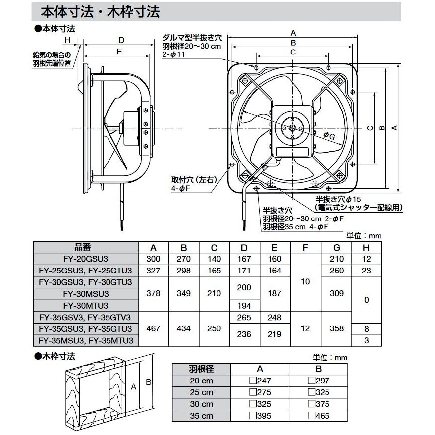 送料無料】パナソニック 有圧換気扇 低騒音形 FY-30GSU3 | 家電・照明
