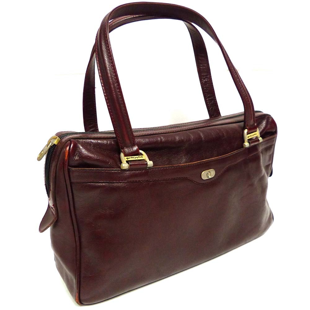 西ドイツ製 GOLD PFEIL / ゴールドファイル レザーハンドバッグ【中古