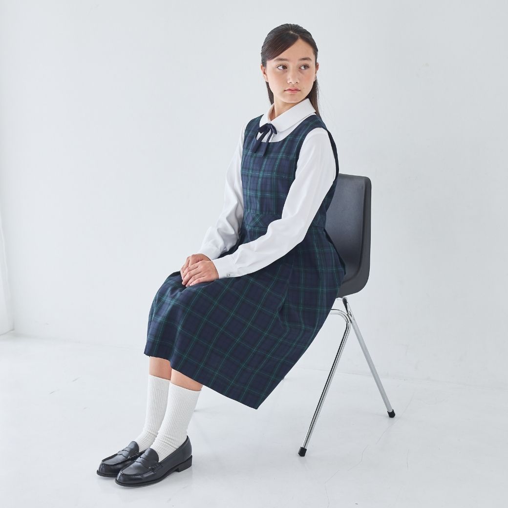 中学受験当日・面接でも安心！】ブラックウォッチスーツセット 140 150