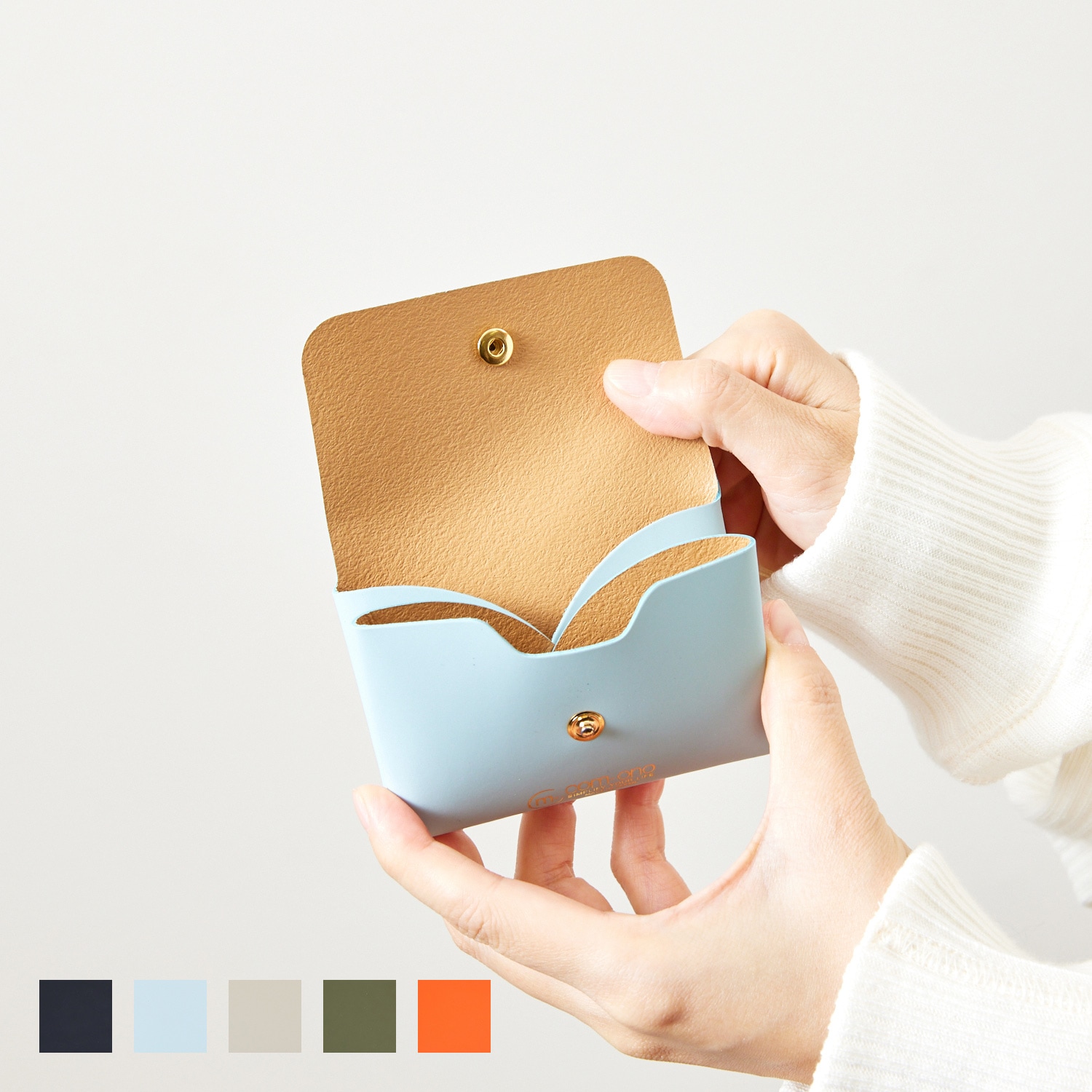 名刺入れ ワンパーツ構成 ラバータッチレザー com-ono WORK-002rt