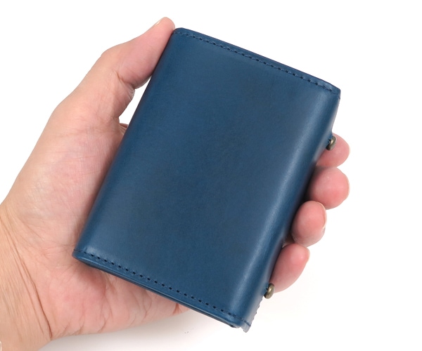 エムピウ m+ ミッレフォッリエ 2P25 ミニ財布 （カラー：ブルー×チョコ