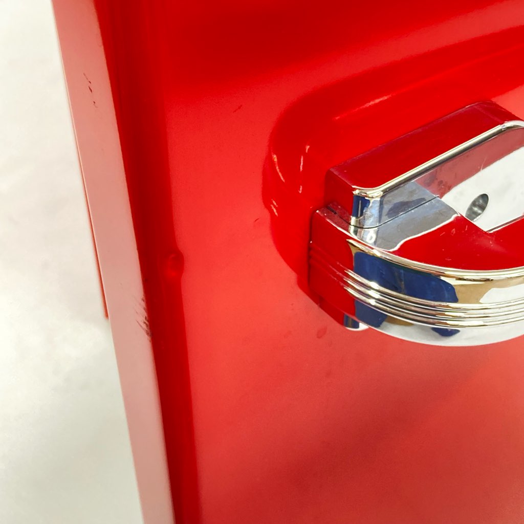 中古 48L 1ドア冷蔵庫 タンスのゲン レトロモダンデザイン TQR-148RD