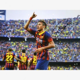 シャビ＆イニエスタ直筆サイン入りバルセロナ14/15フォト | THE DUGOUT