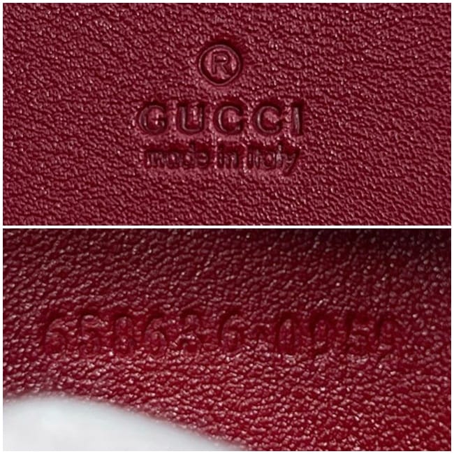 グッチ 6連 キーケース ボルドー レッド バンブー ビー GGマーモント