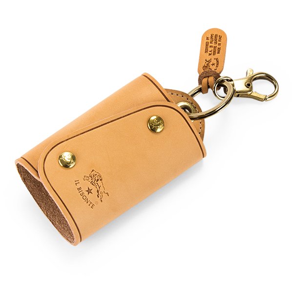 Il Bisonte キーリング レザー キーホルダー C0847 P PORTACHIAVI 革