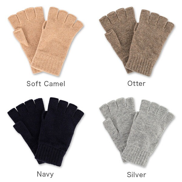 ジョンストンズ JOHNSTONS 手袋 カシミヤ フィンガーレスグローブ