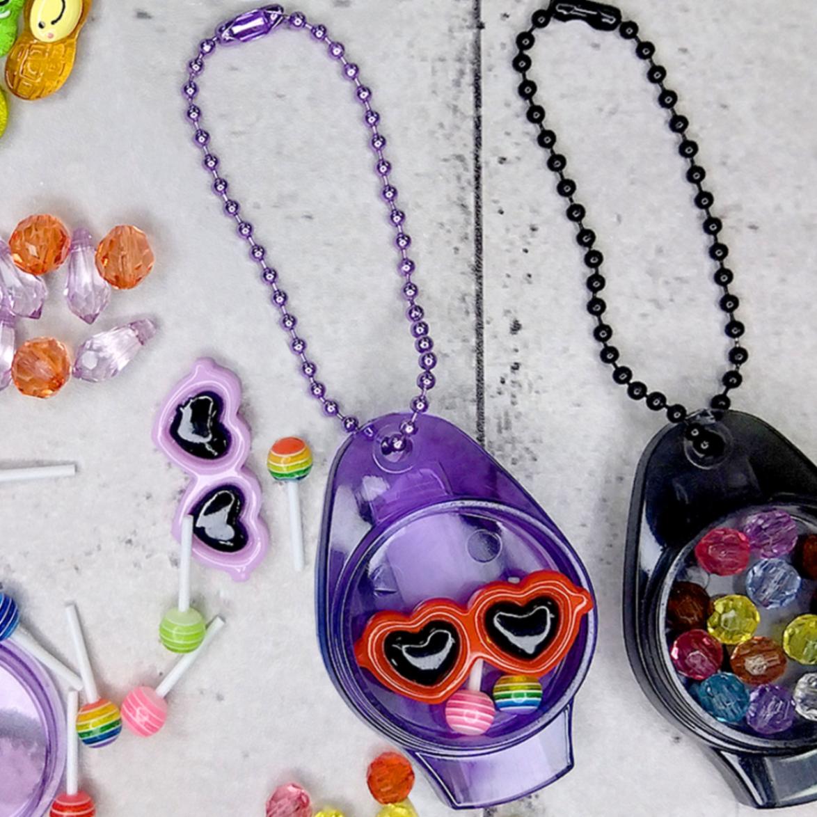 プラスチック（ABS製） ホイッスル ボールチェーン付き パープル