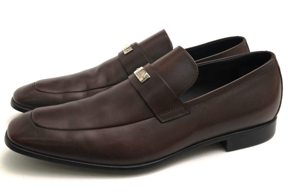 GUCCI 253304 / グッチ GUCCIロゴプレート金具 牛革 カーフ スリッポン