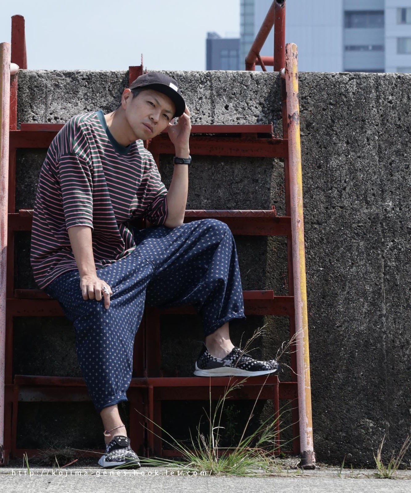 Kasuri Jyumonji Ballon Pants 2 by LELAX / かすり十文字 バルーン