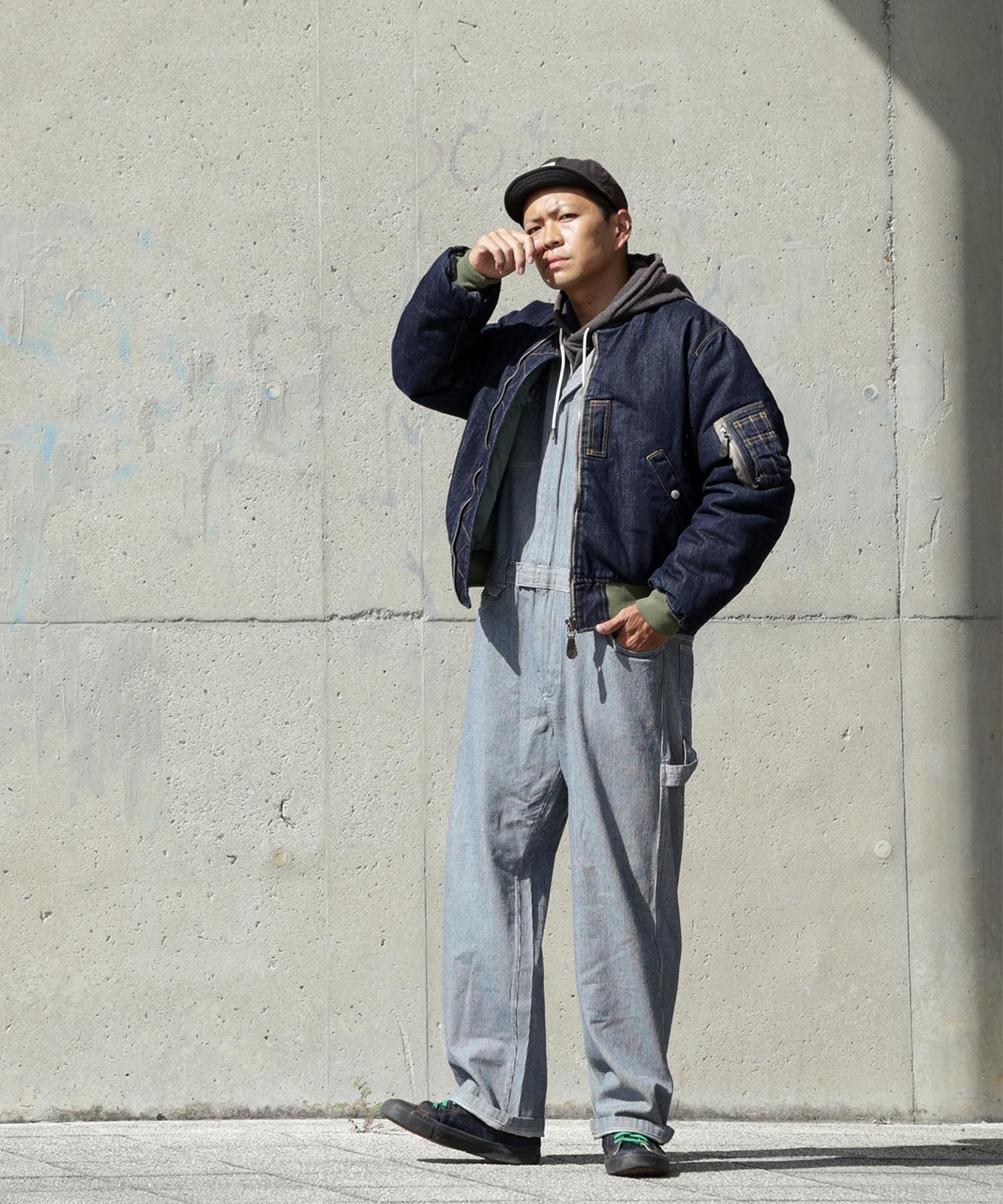 Denim MA-1 Flight Jacket by KGR / デニムMA-1フライトジャケット by