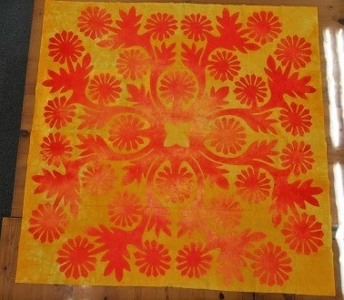 サンフラワーのタペストリー | キルトキット・タペストリー,ハワイアン