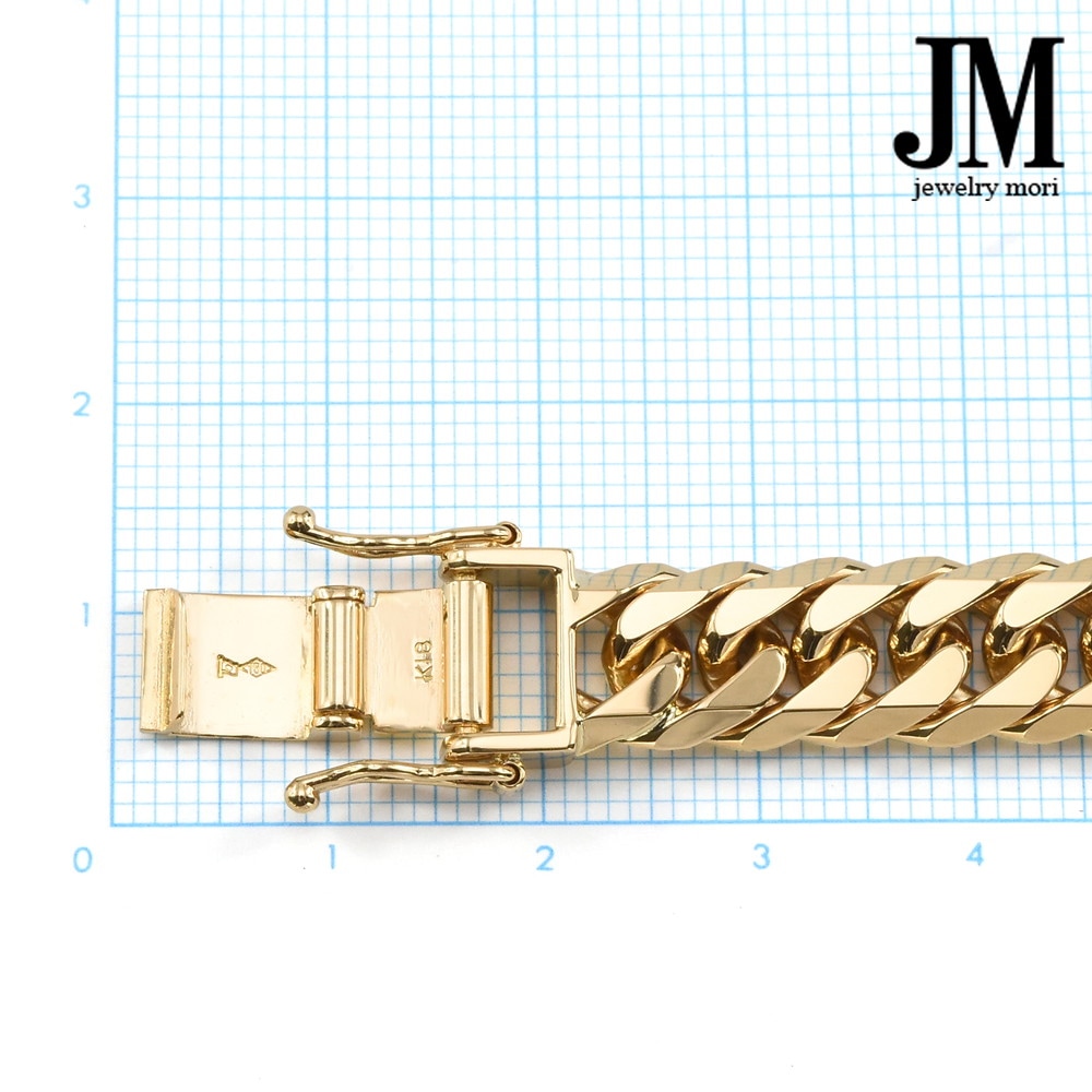 18金 喜平ブレスレット K18 6面カットダブル 50g 20cm ダブル