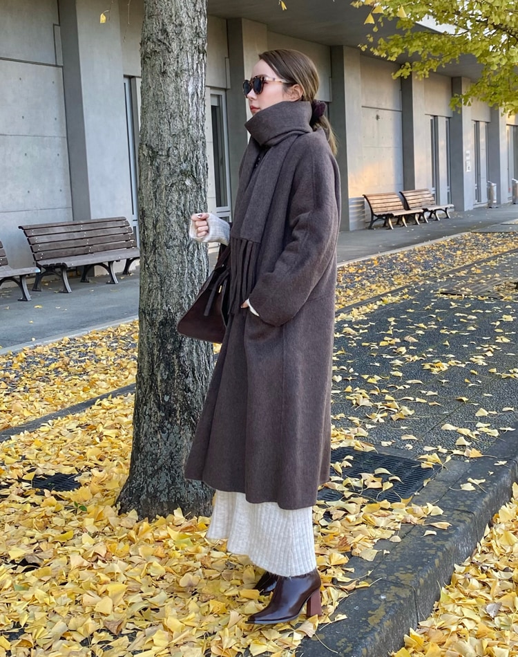 no collar double button wool coat | OUTER | LAULEN（ローレン）