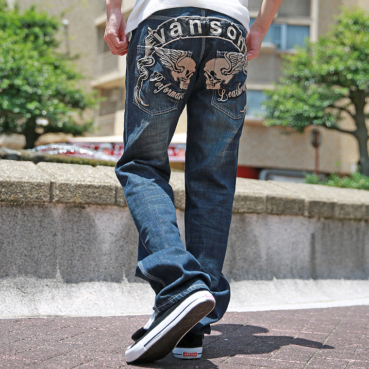 VANSON】刺繍デニムパンツ フライングスカル | すべての商品 | lax