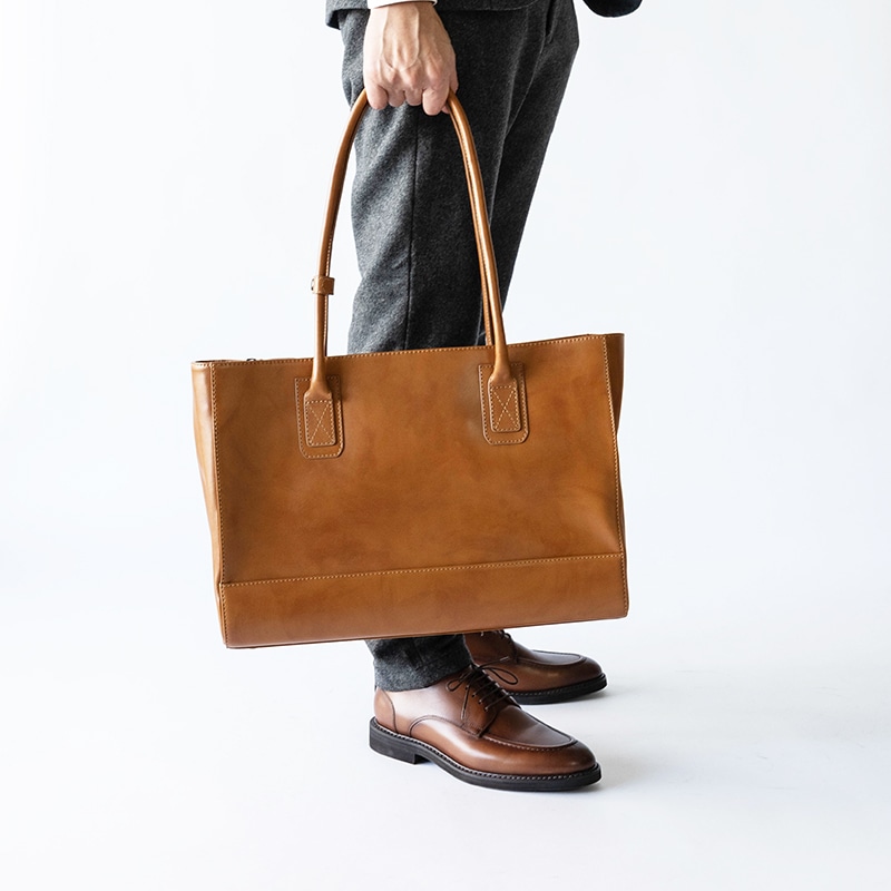 レザートートバッグ メンズ 本革 ビジネス 鞄 大容量 16インチ NOBLE