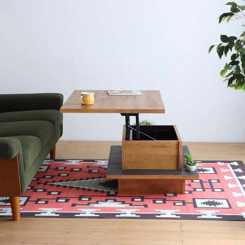 東馬 tohma アダムロ リフトアップテーブル ライトブラウン 54681070