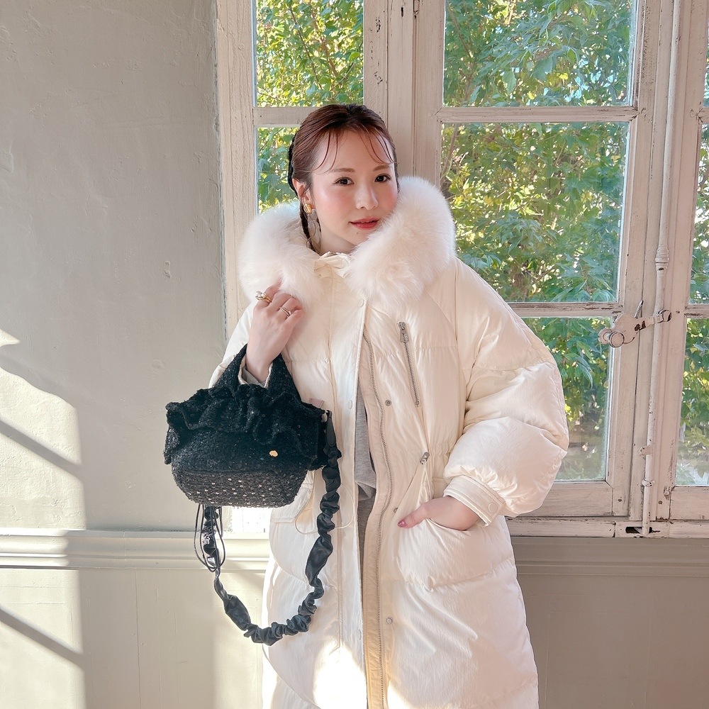 フリルバッグ Tweedy Bebe【ブラック】2サイズ | BAG,♡Frill