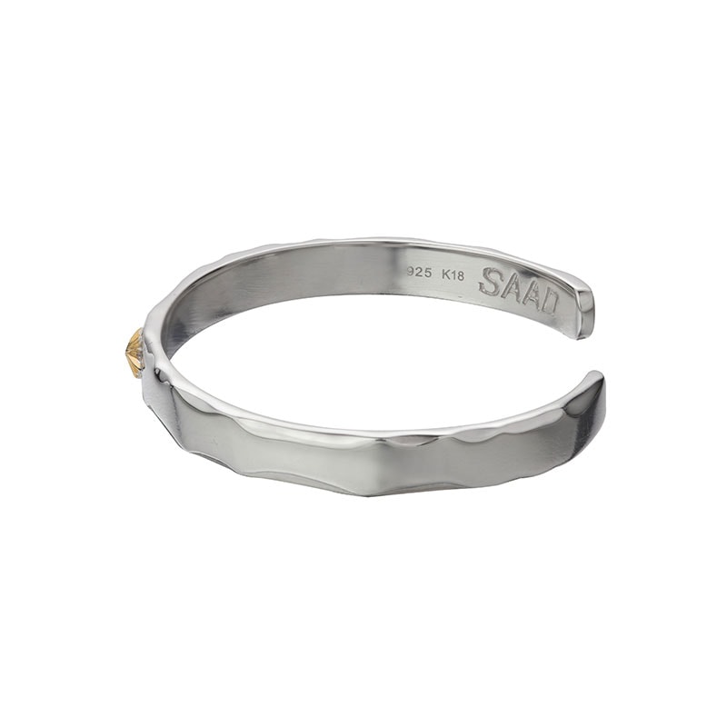サンシンボル シルバー925 K18（18金）バングル｜K18ゴールド,バングル