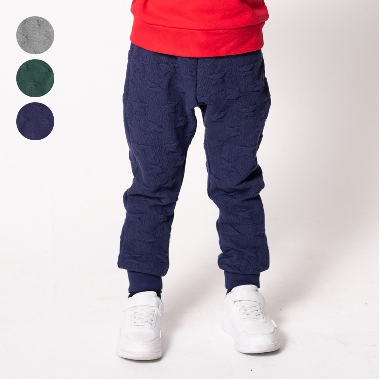 会員ランク別セール対象】星柄キルト裾リブロングパンツ ロングパンツ