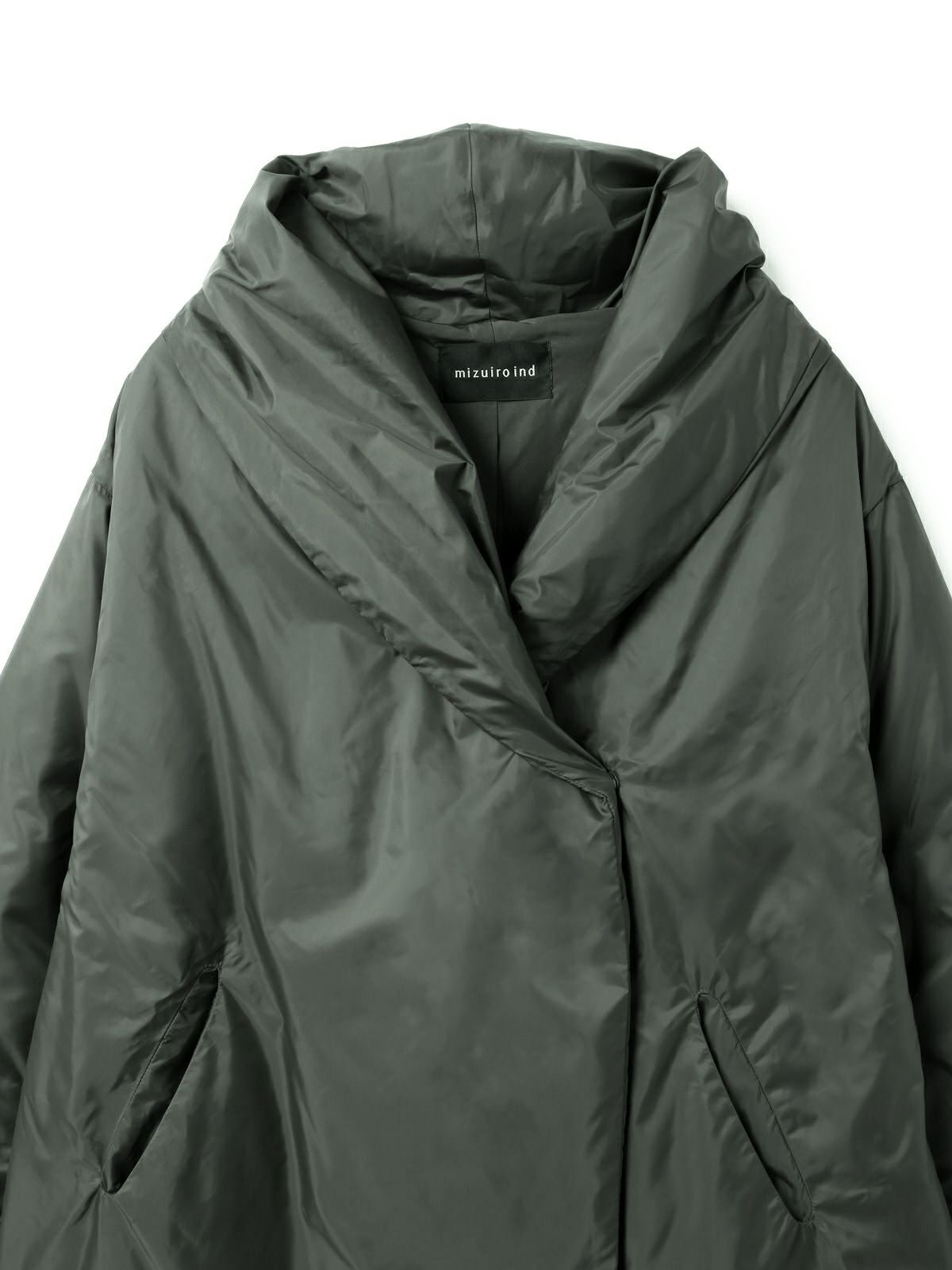 3/9(月)正午販売終了】mizuiro ind ドレープライトダウンコート
