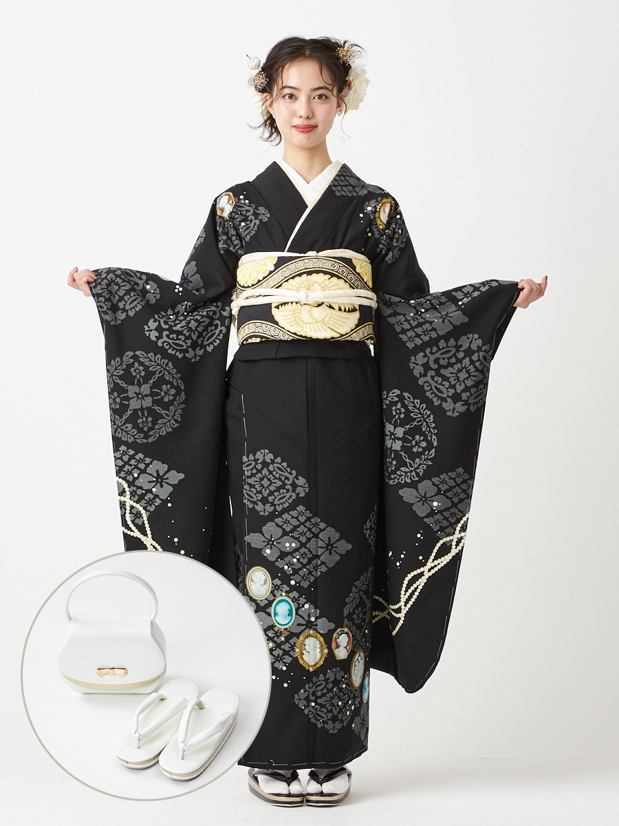 レンタル振袖【F1719】 MEMORY(FREE ブラック): ふりふ ｜ミマツ