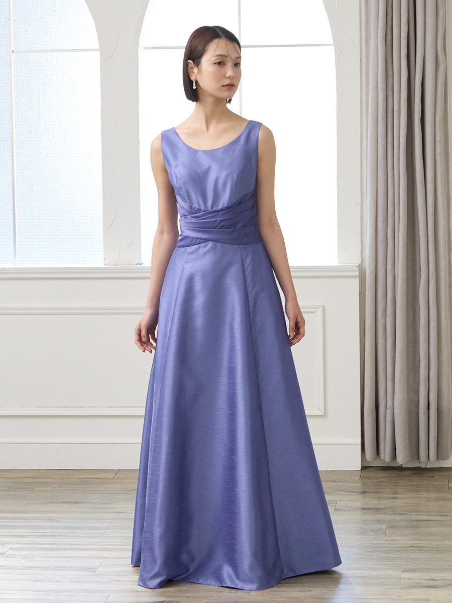 WEB限定】シャンタンカラーロングドレス(M ワイン): AIMER | エメ