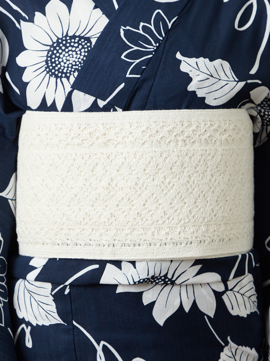 半巾帯「 レース編み半巾帯 」(FREE オフホワイト): ふりふ ｜ミマツ