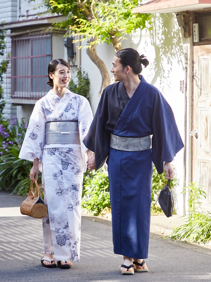 浴衣単品「 フラワーブーケ 」(FREE ホワイト): ふりふ ｜ミマツ