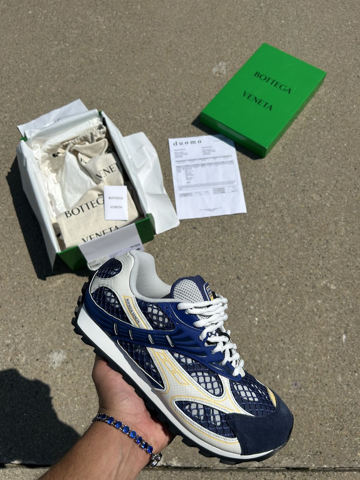 Bottega Veneta BRAND NEW BOTTEGA VENETA ORBIT SNEAKERS blue yellow