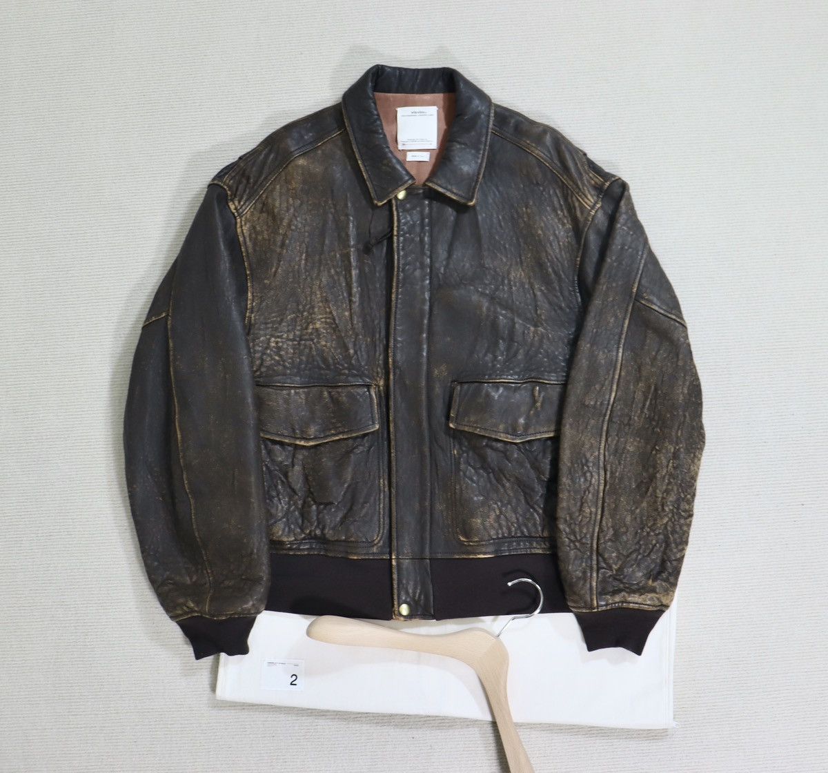 Visvim Visvim 22aw Elmendorf Jkt IT（FR Veg.LB） A2 Leather Jacket