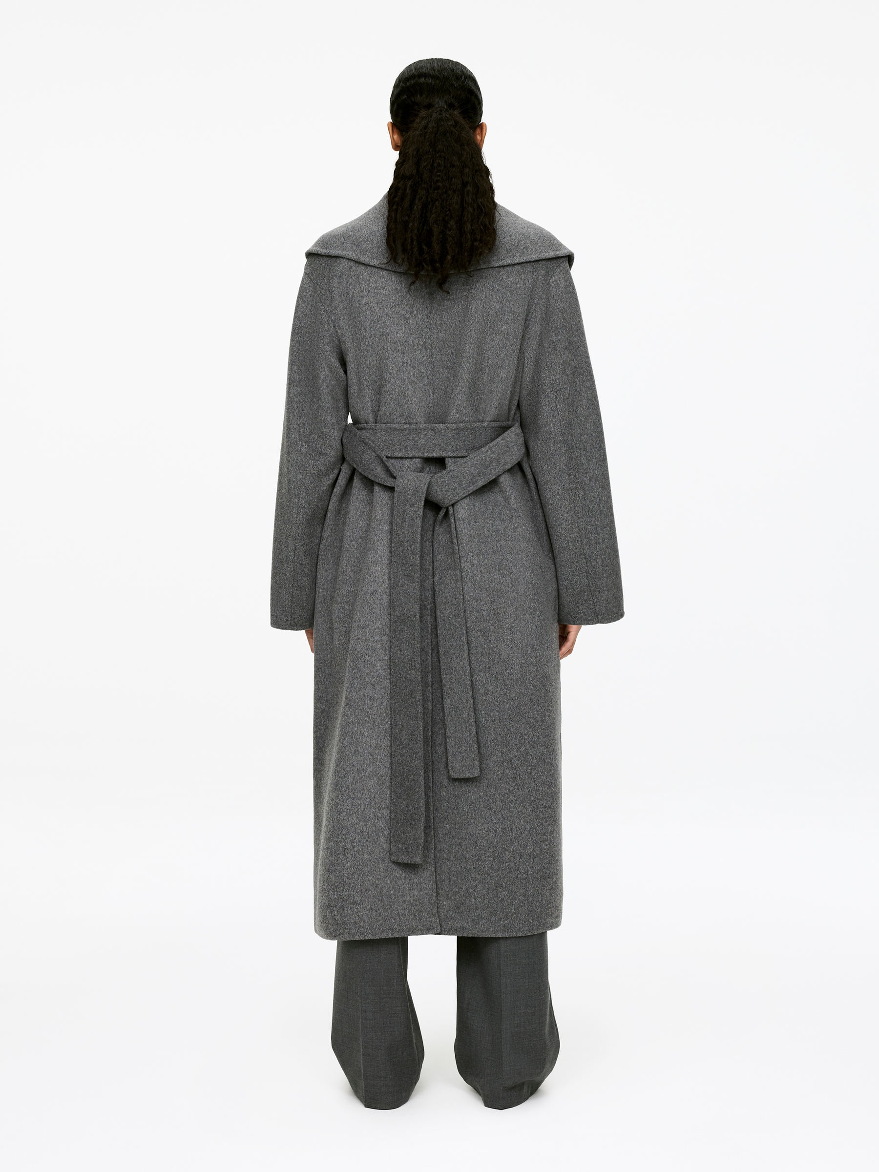 Shawl-Collar Coat – Grey – Women – ARKET WW
