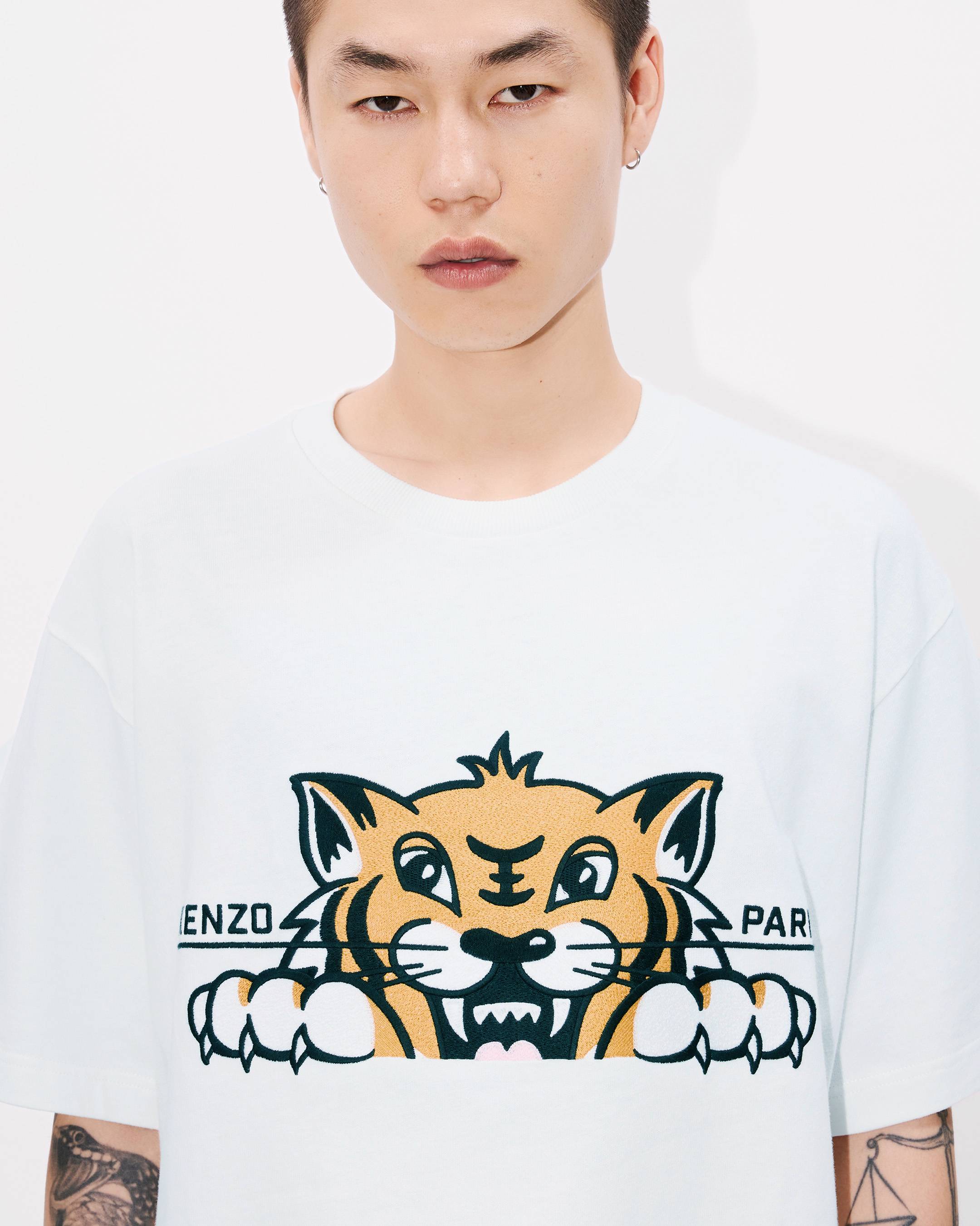 KENZO Happy Tiger' エンブロイダリー オーバーサイズ Tシャツ