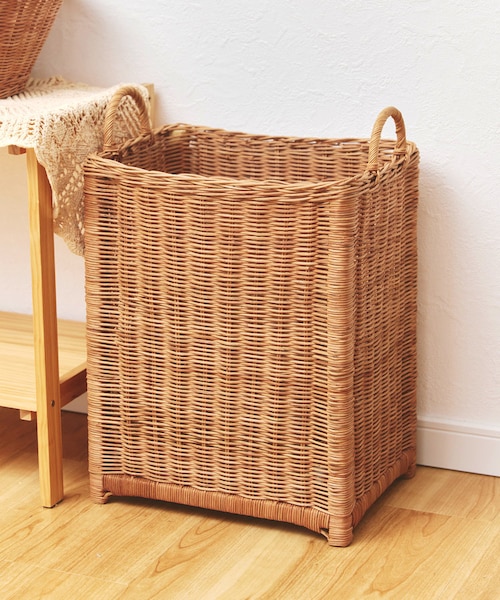ラタン脚付きロングバスケット｜サリュの通販｜&mall（アンドモール