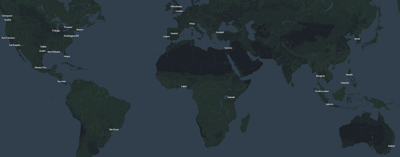 Here's where we'll ship Hivemapper Dashcams and turn on HONEY