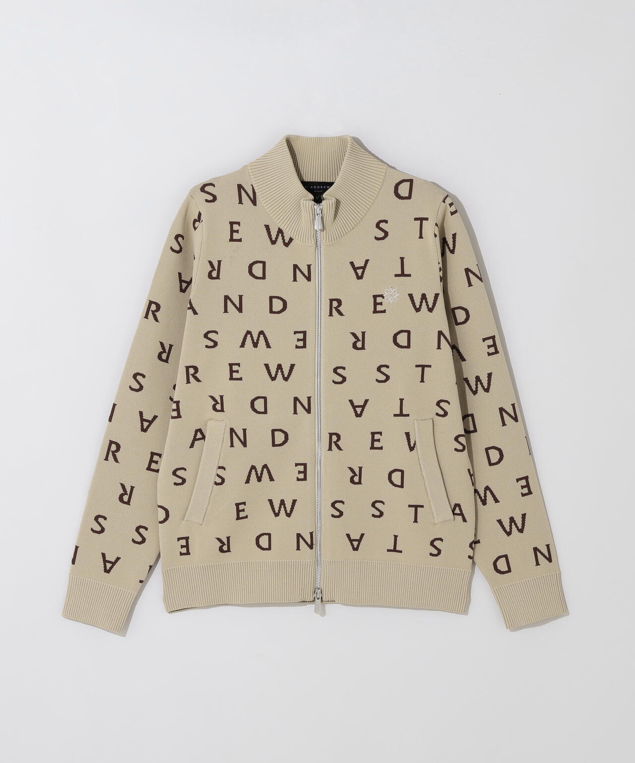 14Gロゴジャガードフルジップニット (WOMENS) | St ANDREWS（セント