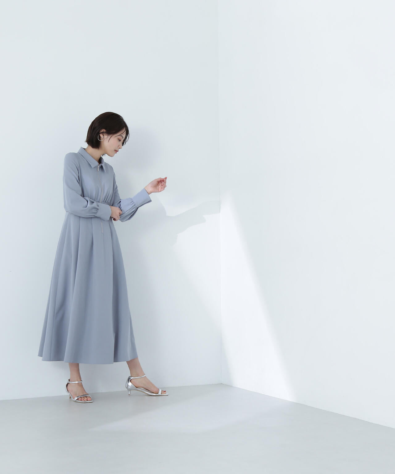 襟付フロントジップワンピース | NATURAL BEAUTY BASIC（ナチュラル