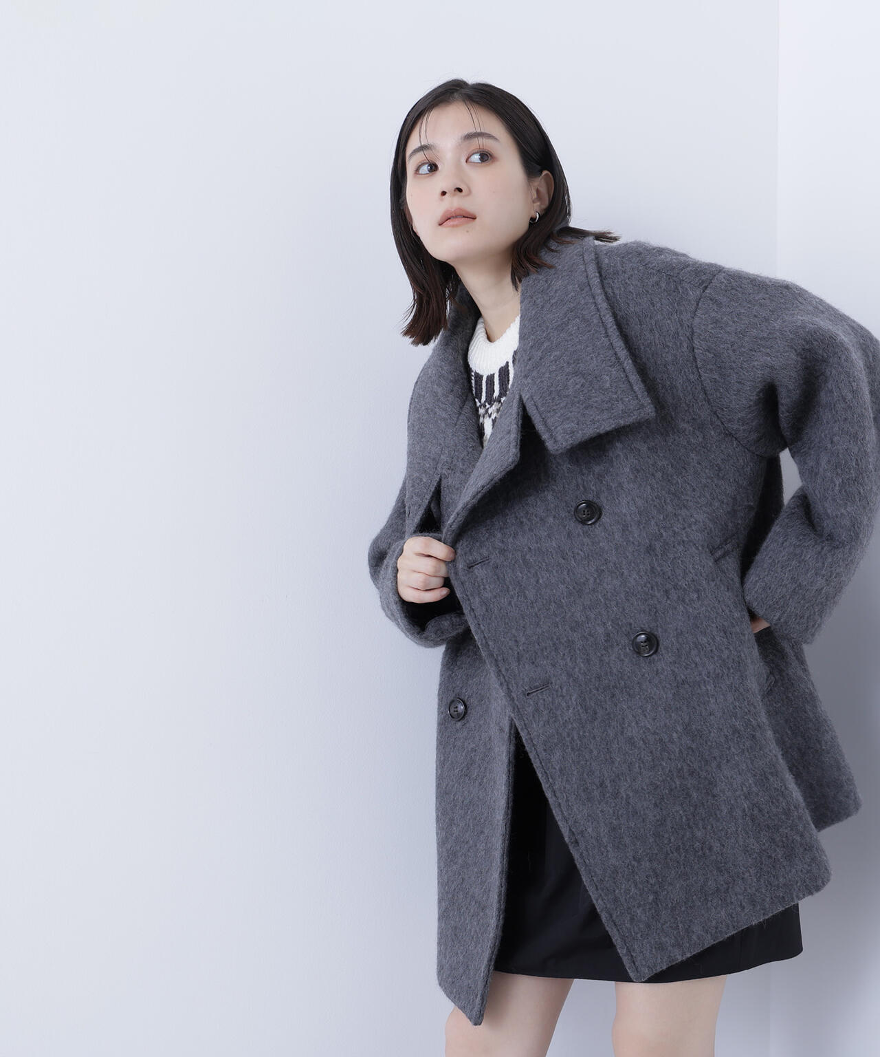 Oggi掲載】スタンドネックシャギーミディコート | NATURAL BEAUTY