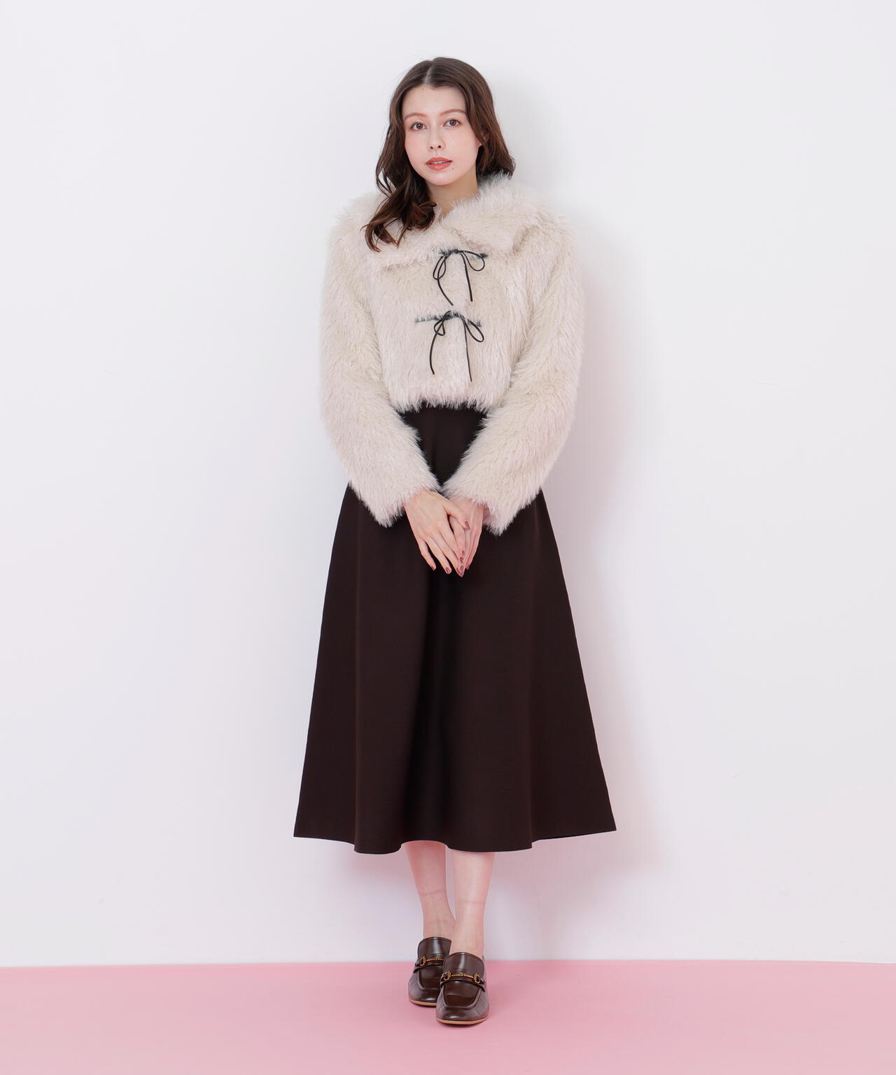 リボンダッフルショートファーコート | JILL by JILL STUART（ジル