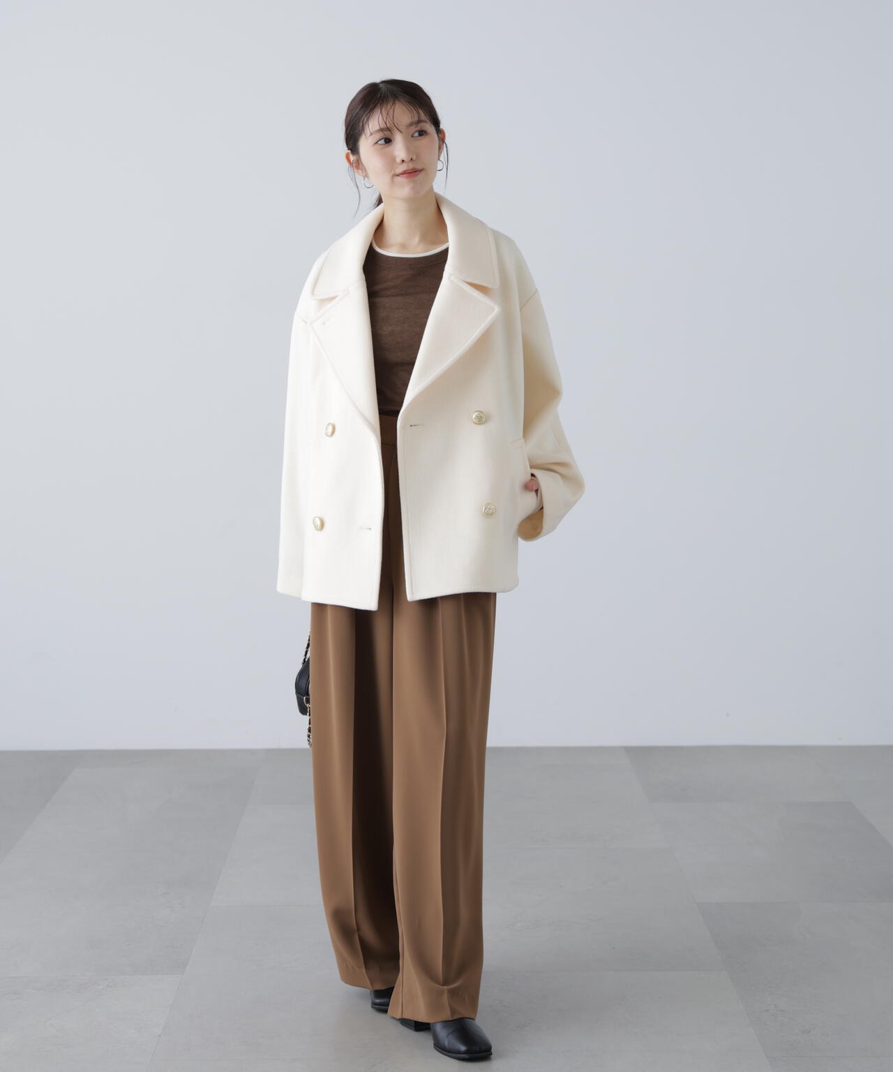 はかな企画】ミドル丈オーバーピーコート〈MFM〉 | FREE'S MART