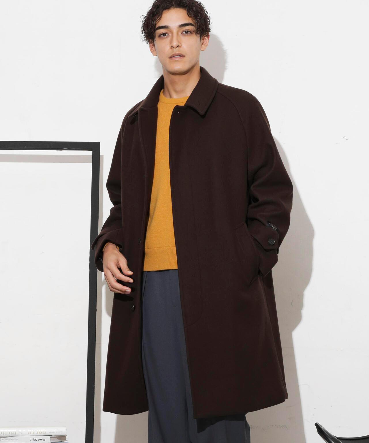 SUPER140'S」ダブルメルトンバルカラーコート | NANO universe（ナノ