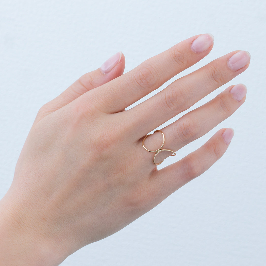 K10リング ダブルハート｜MONATELIER（モナトリエ）公式｜K10 一粒