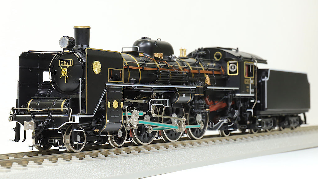 HOゲージ 天賞堂アダチC57門デフ蒸気機関車 、メンテナンス済 天賞堂
