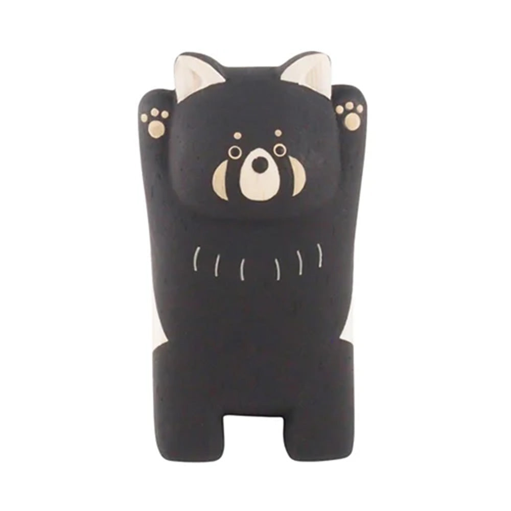 ぽれぽれ動物 レッサーパンダ 木彫りの雑貨 木製 置物 ディスプレイ